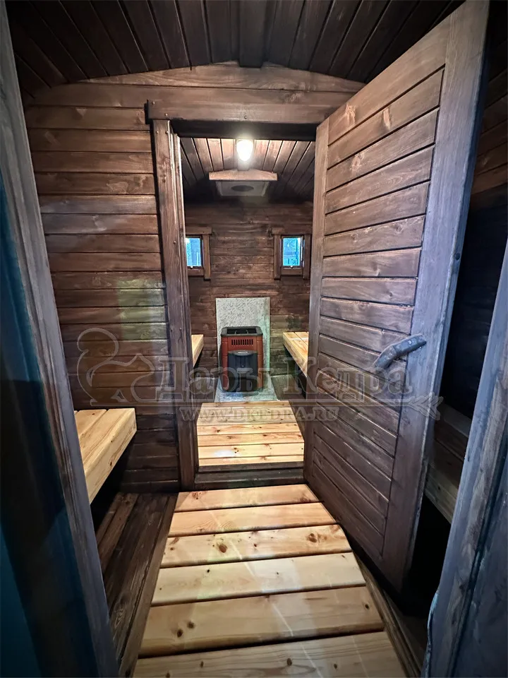 Баня-бочка квадро из кедра 3 метра