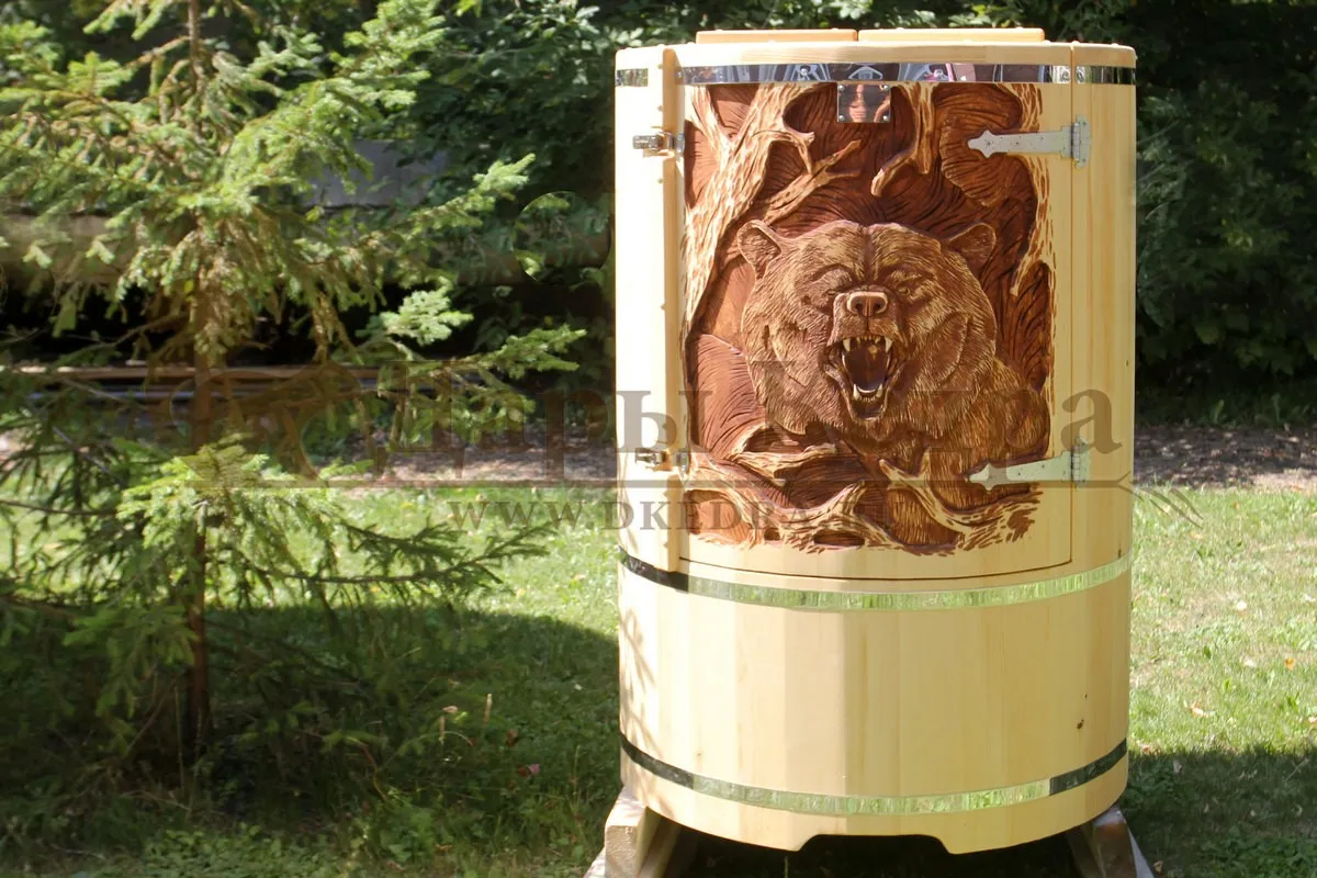 Кедровая бочка (фитобочка) «Бурый медведь»